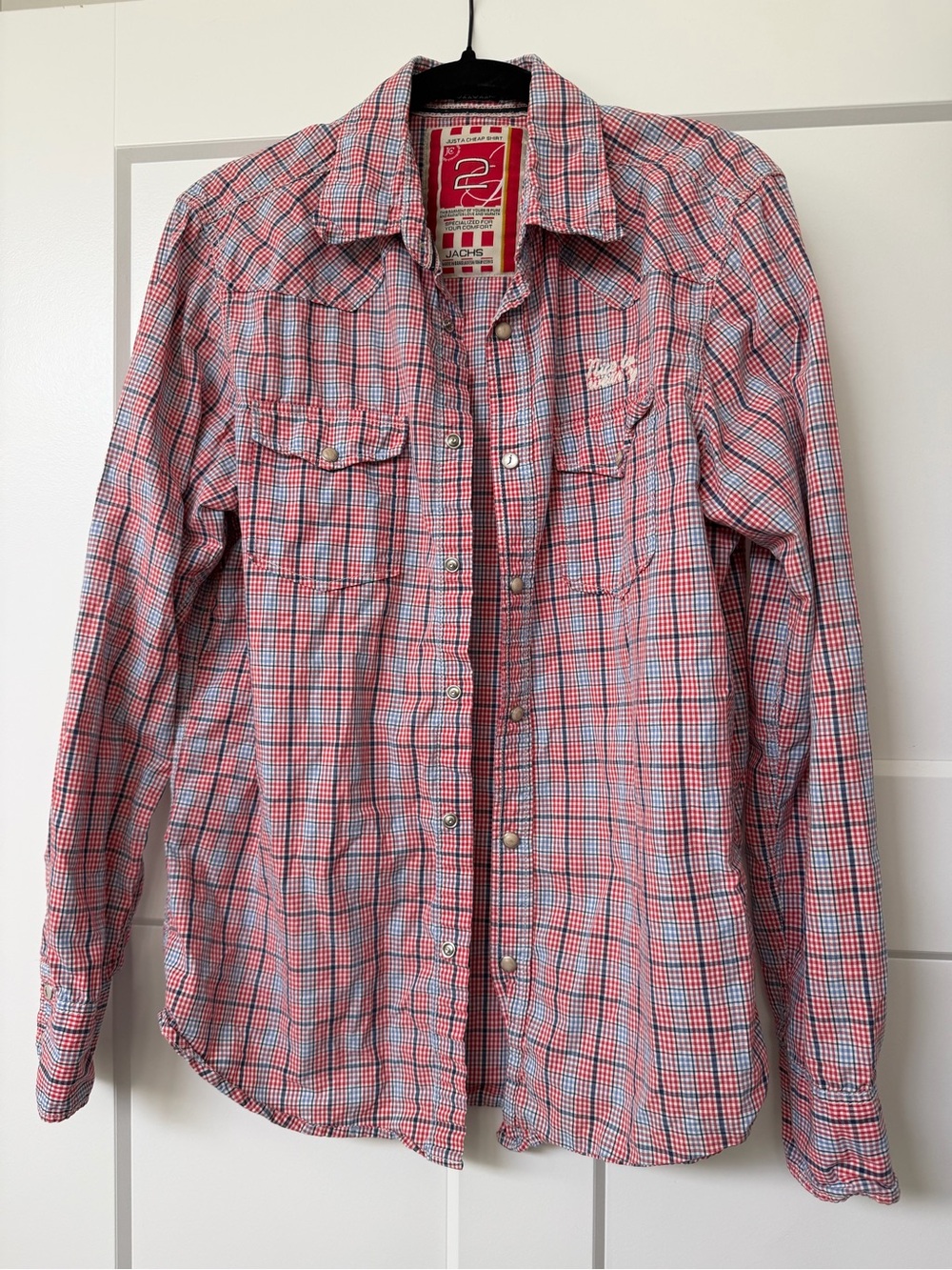 JACHS Plaid Western Pearl Snap Shirt Men’s Medium